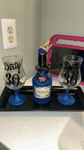 Bottle and wine glass set