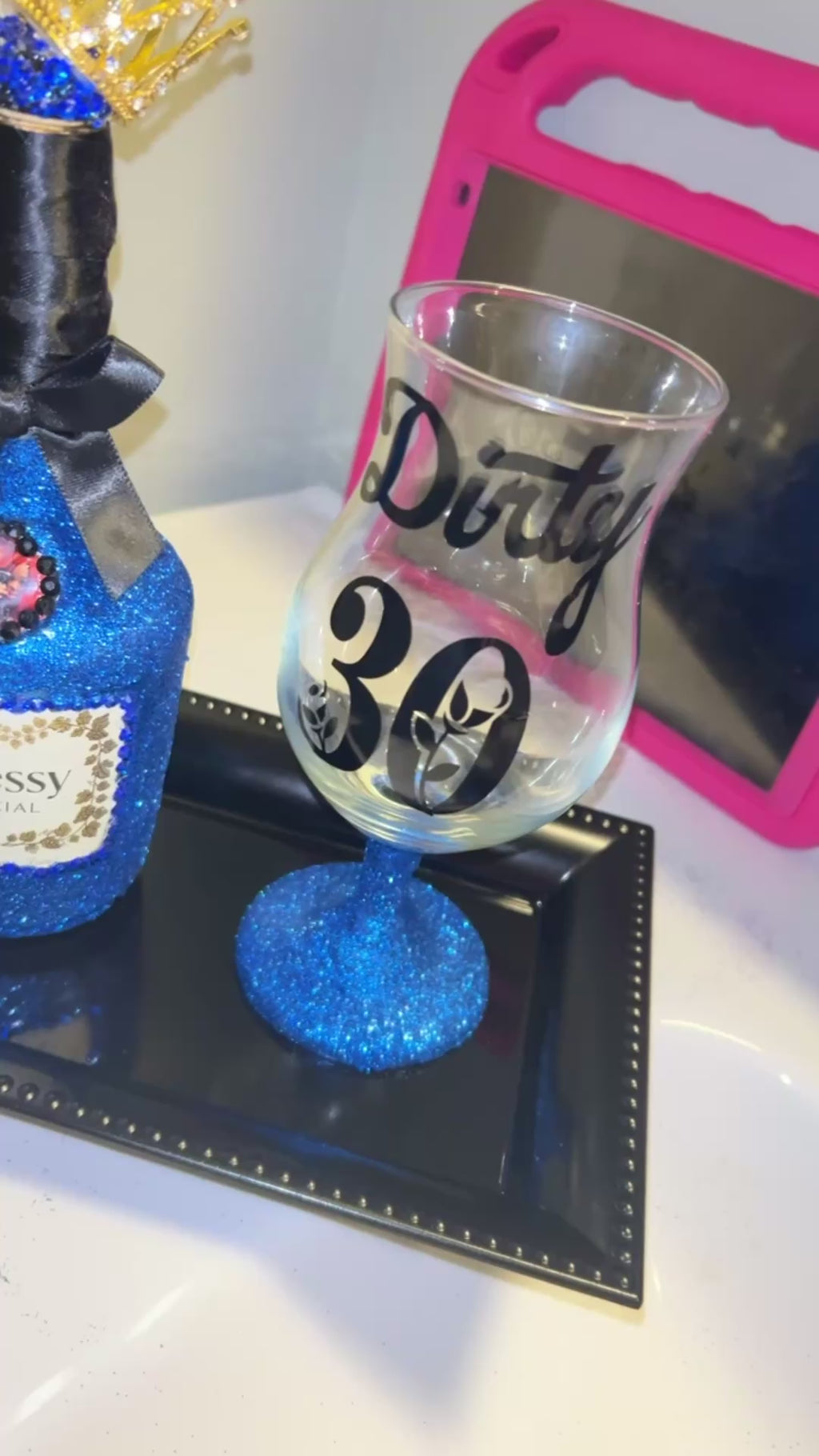 Bottle and wine glass set
