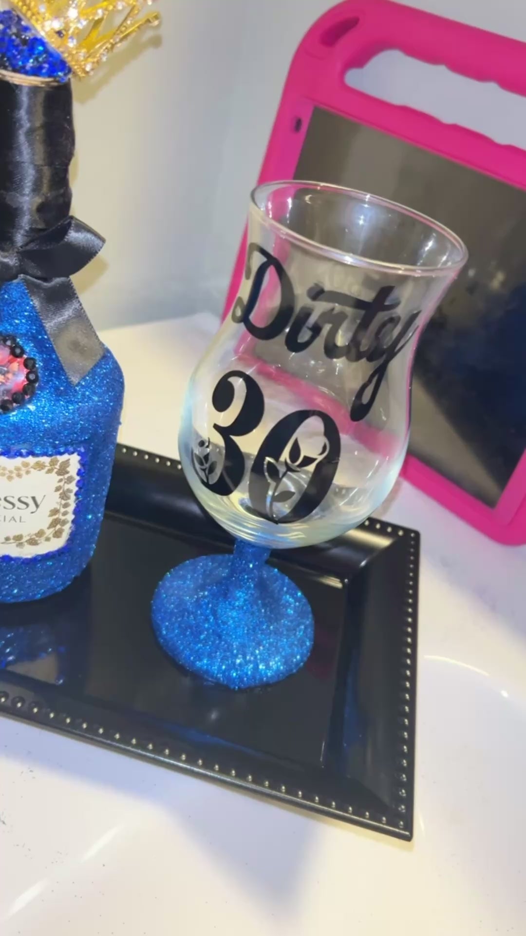 Bottle and wine glass set
